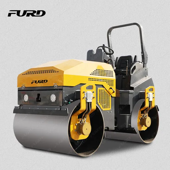 Самоходный тандемный виброкаток FURD FYL-1400, 4 тонны, двигатель Kubota